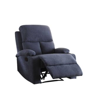 Zero Gravity Recliner - Black Frame - Coral Blue Fabric