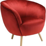 35′ X 39′ X 33′ Red Velvet Accent Chair