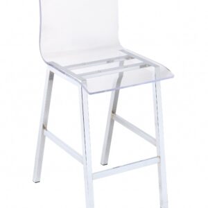 White Contrast Stitch Leather Dining Chair