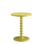 Yellow Solid Wooden Spindle Side Table