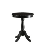 Round Pedestal Wooden Side Table