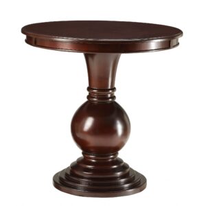 26' X 26' X 24' Marble Dark Walnut Wood End Table