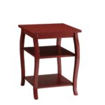 Pop of Color Red Bow Leg Square End Table