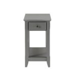Cutie Compact Gray Single Drawer End Table