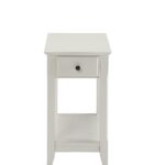 Cutie Compact White Single Drawer End Table