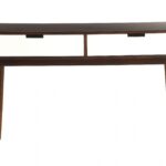 Mahogony and White Double Drawer Console Table