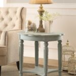 24′ X 24′ X 24′ Antique Green Solid Wood End Table
