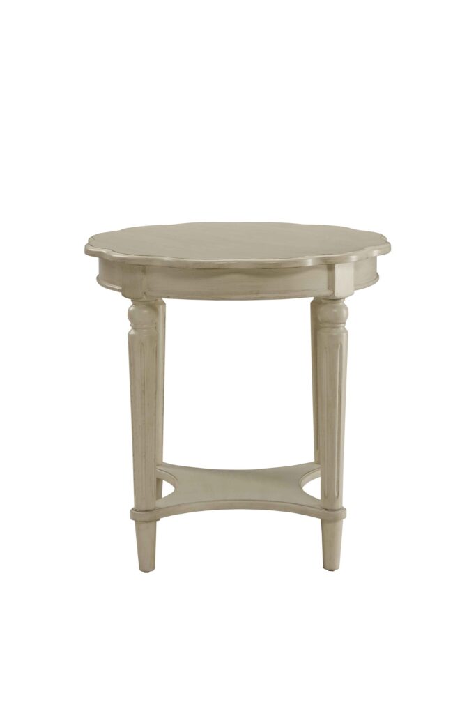 24′ X 24′ X 24′ Antique White Solid Wood End Table