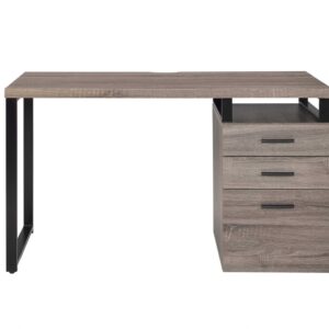 47' X 22' X 28' Gray Oak Pvc Desk