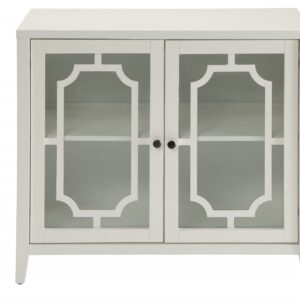 23' X 79' X 92' Antique Pearl Wood PolyResin Glass Mirror Hutch  Buffet