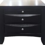 26′ X 17′ X 25′ Black  Modern Nightstand