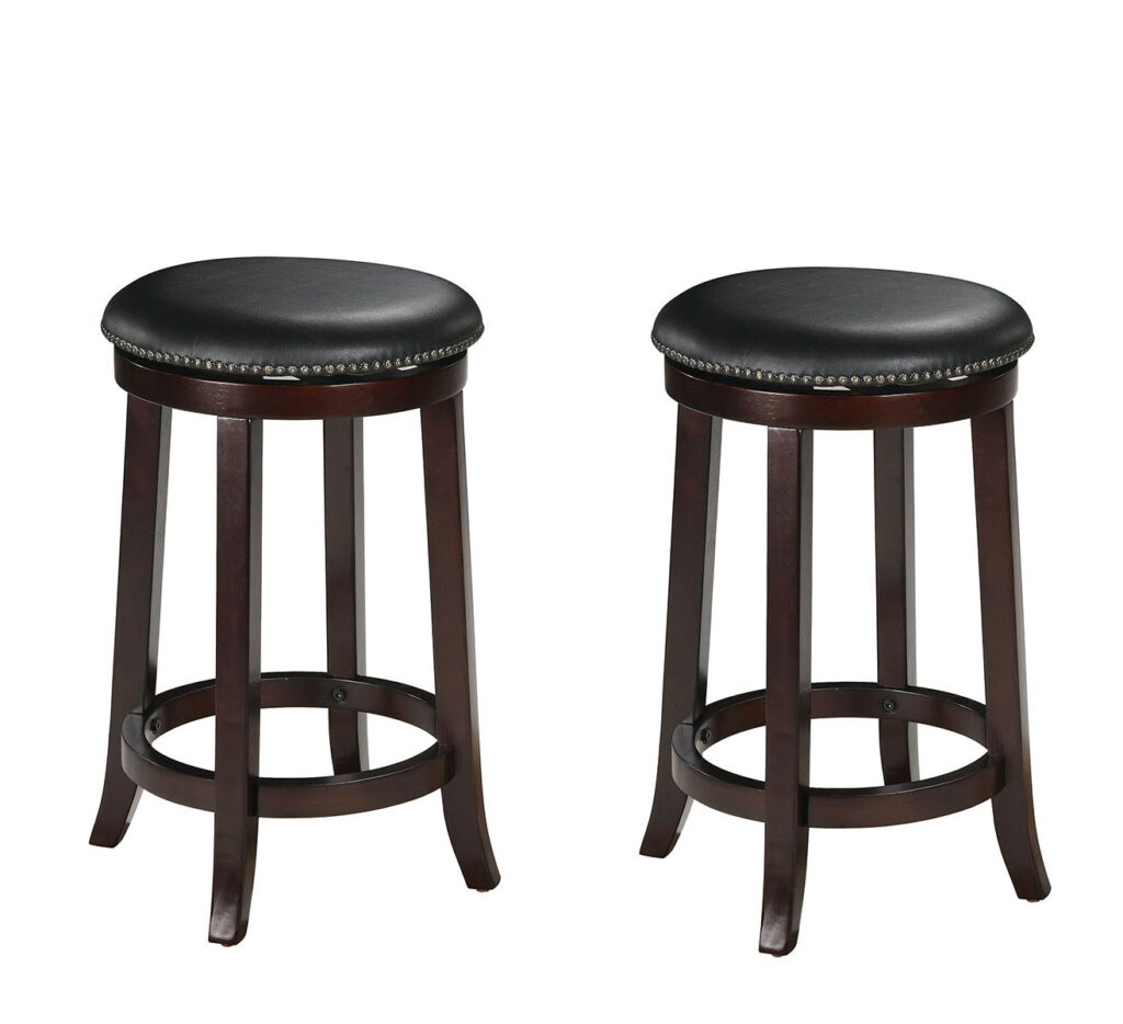 15′ X 15′ X 24′ 2pc Espresso Swivel Counter Height Stool