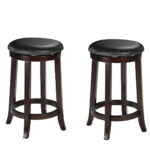 15′ X 15′ X 24′ 2pc Espresso Swivel Counter Height Stool