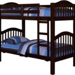 80′ X 43′ X 69′ Espresso Pine Wood Twin Over Twin Bunk Bed