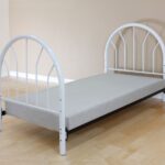 Twin White Metal Headboard And Footboard