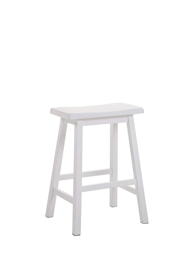 24′ White Counter Height Stool (Set of 2)