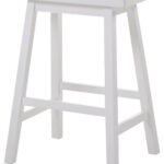 18′ X 16′ X 29′ White Rubber Wood Bar Stool (Set-2)