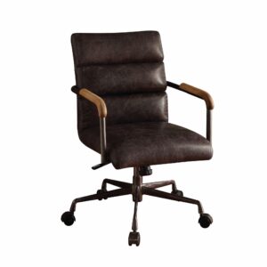 22.37" x 25.5" x 41.5" Black Leather Chair