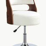 20′ X 20′ X 31′ White And Walnut Swivel Adjustable Stool