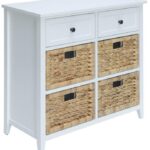 30′ X 13′ X 28′ White Wood Veneer 6 Drawers Accent Chest
