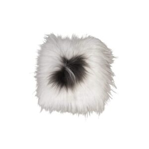 15" x 15" x 2" Gray Brisa Sheepskin Square  Chair Pad