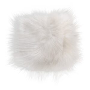 15" x 15" x 2" Gray Brisa Sheepskin Square  Chair Pad