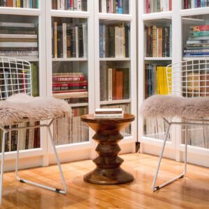 Set of 2 Cozy Tan Faux Fur Chair Pads