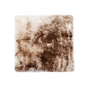 15" x 15" x 2" Gray Brisa Sheepskin Square  Chair Pad