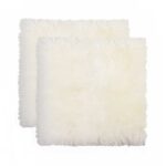 17″ x 17″ x 2″ Natural Sheepskin Chair  Seat Cover 2 pcs