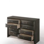 59′ X 17′ X 41′ Gray Oak Rubber Wood Dresser