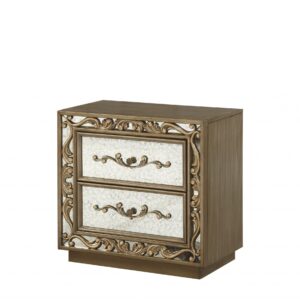 27 X 20 X 23 White Chrome Nightstand