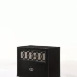 26′ X 16′ X 26′ Copper Shimmery And Black Rubber Wood Nightstand