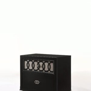 Modern Rustic Black and Natural Three Door Cabinet