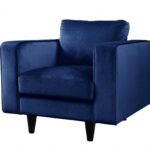 37′ X 38′ X 35′ Navy Velvet Chair