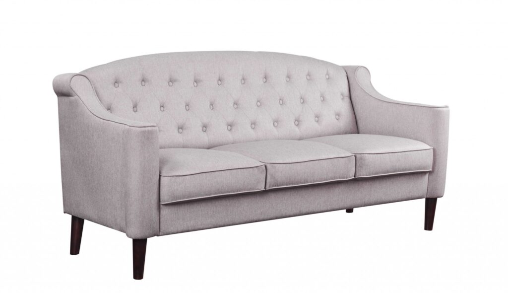 73′ X 33′ X 37′ Cream Fabric Sofa