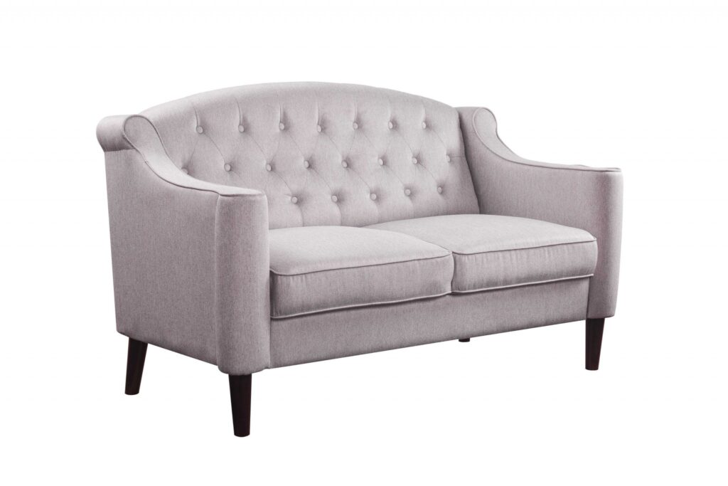 56′ X 33′ X 37′ Cream Fabric Loveseat