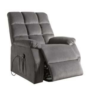 34' X 37' X 41' Brown Bonded Leather Match Swivel Rocker Recliner With Massage