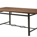 76′ X 36′ X 30′ Weathered Dark Oak And Dark Bronze Dining Table