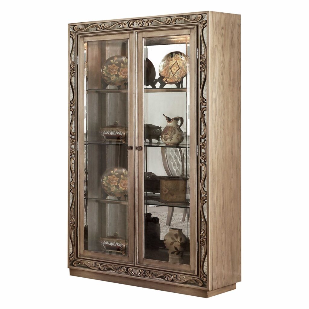 46′ X 18′ X 80′ Antique Gold Curio Cabinet
