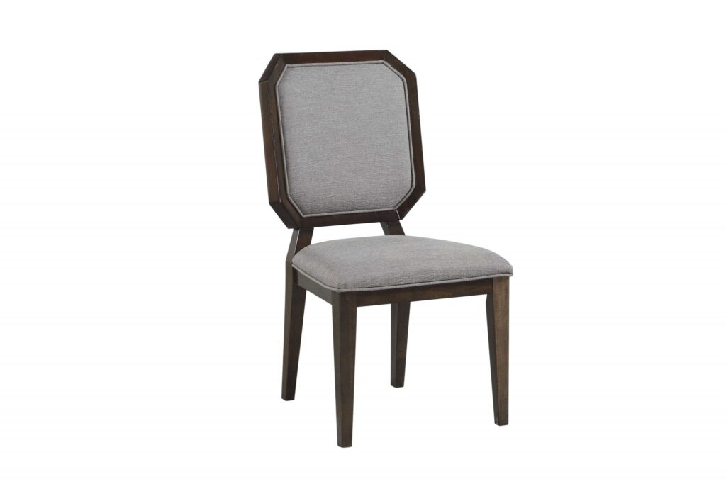 20′ X 22′ X 39′ 2pc Gray Fabric And Tobacco Side Chair