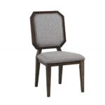20′ X 22′ X 39′ 2pc Gray Fabric And Tobacco Side Chair