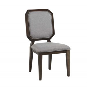 17' X 20' X 44' Fabric Stainless Steel Upholstered Seat Side Chair Set2