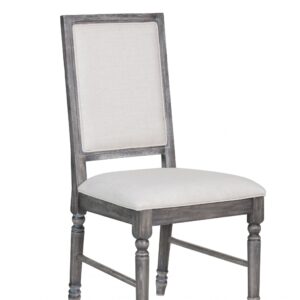 17' X 20' X 44' Fabric Stainless Steel Upholstered Seat Side Chair Set2