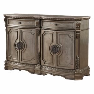 Smokey Oak Bar Cabinet with One Door Panel