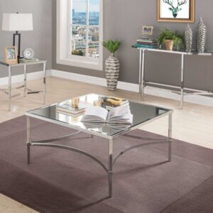 35' X 35' X 16' Natural And Black Particle Board Coffee Table