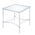 22′ X 22′ X 24′ Chrome And Mirrored End Table
