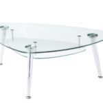 50′ X 30′ X 18′ Chrome And Clear Glass Coffee Table