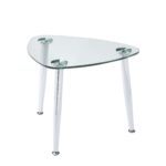 30′ X 24′ X 23′ Chrome And Clear Glass End Table