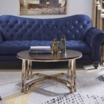 36′ X 36′ X 18′ Walnut And Champagne Coffee Table