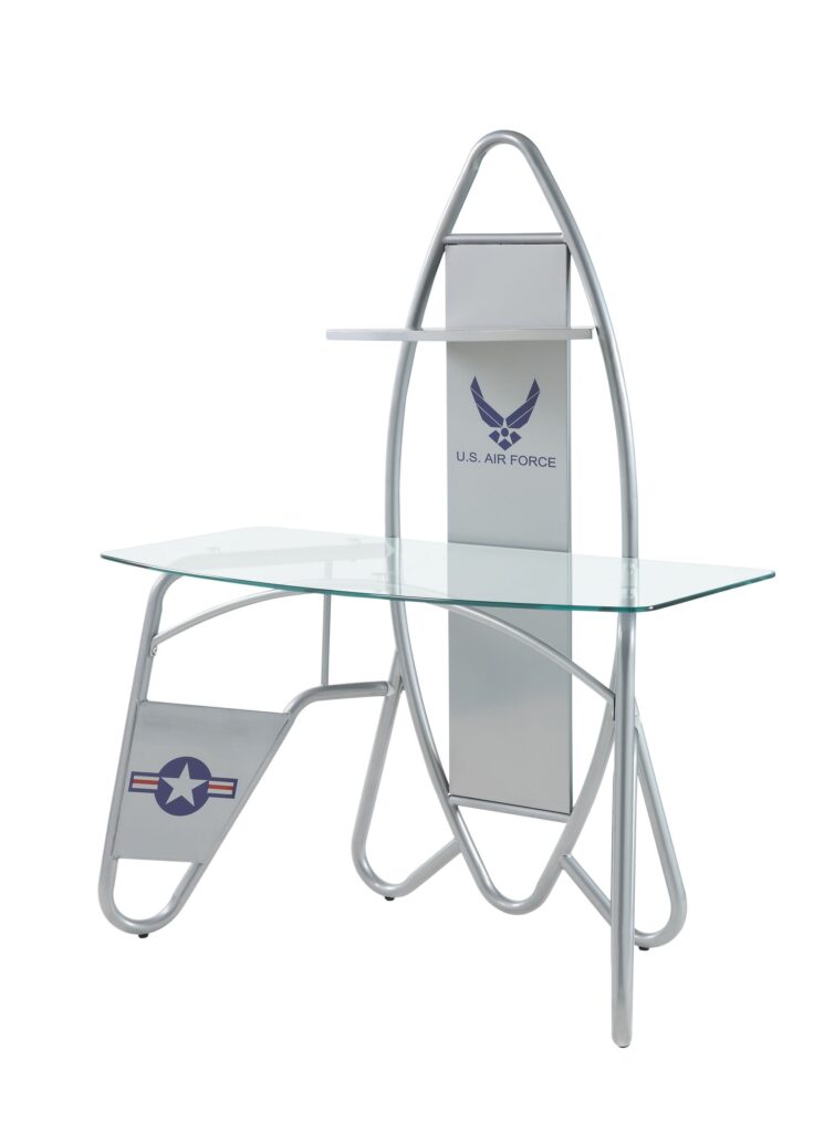 47″ X 26″ X 62″ Silver Metal Desk